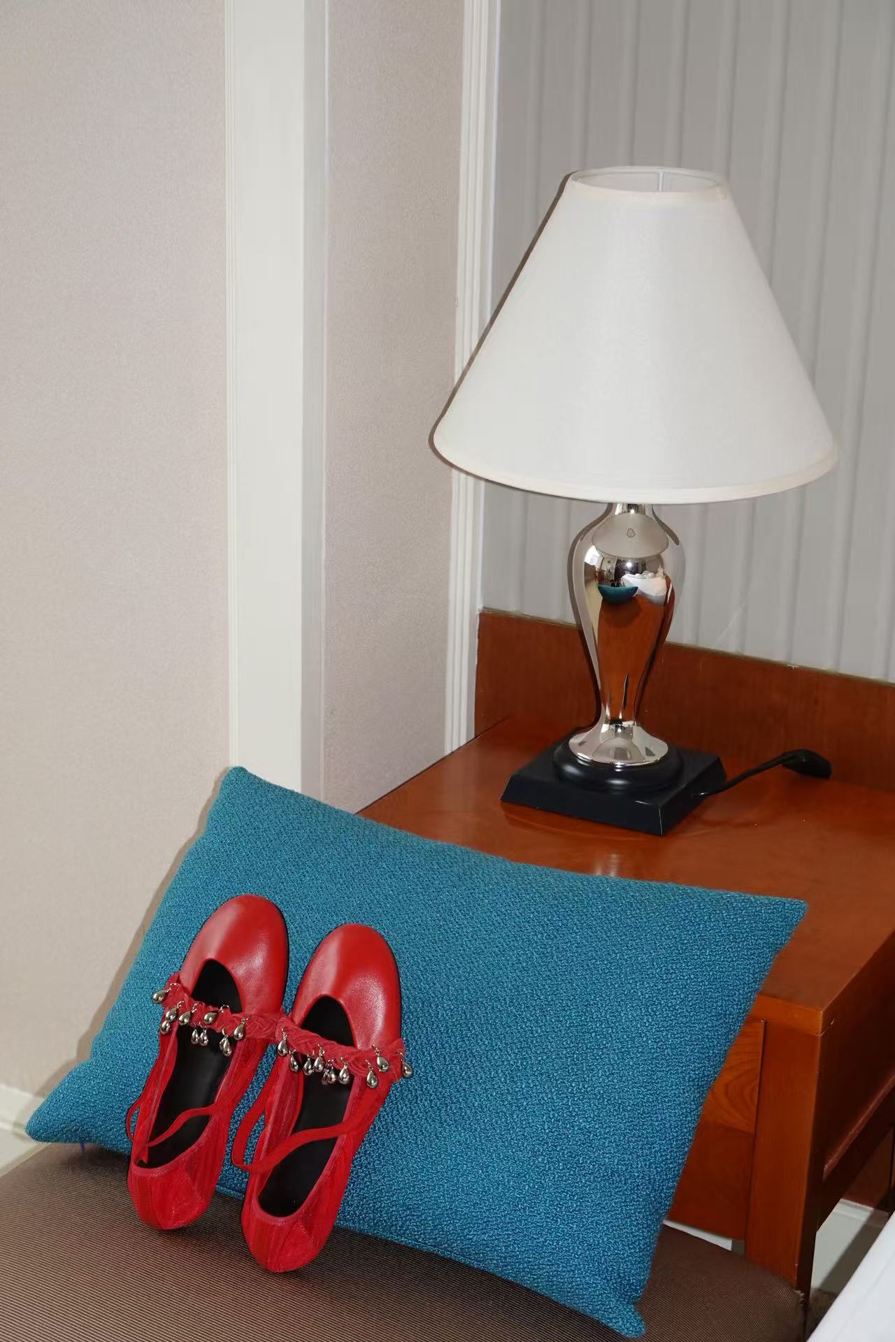Red Lambskin Ballet Flats
