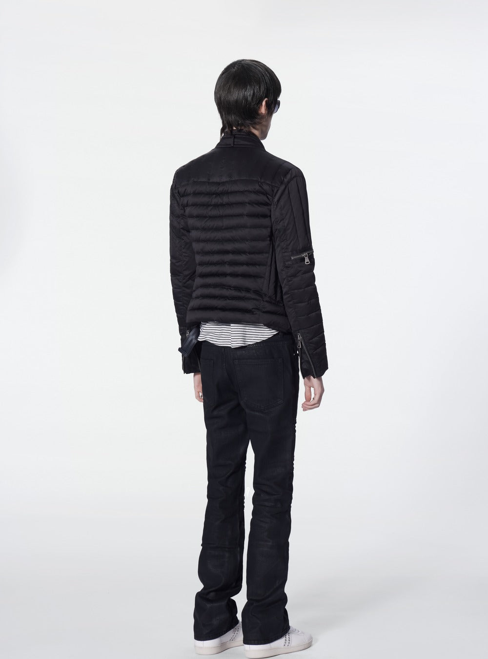 Multi-zip padded jacket detail