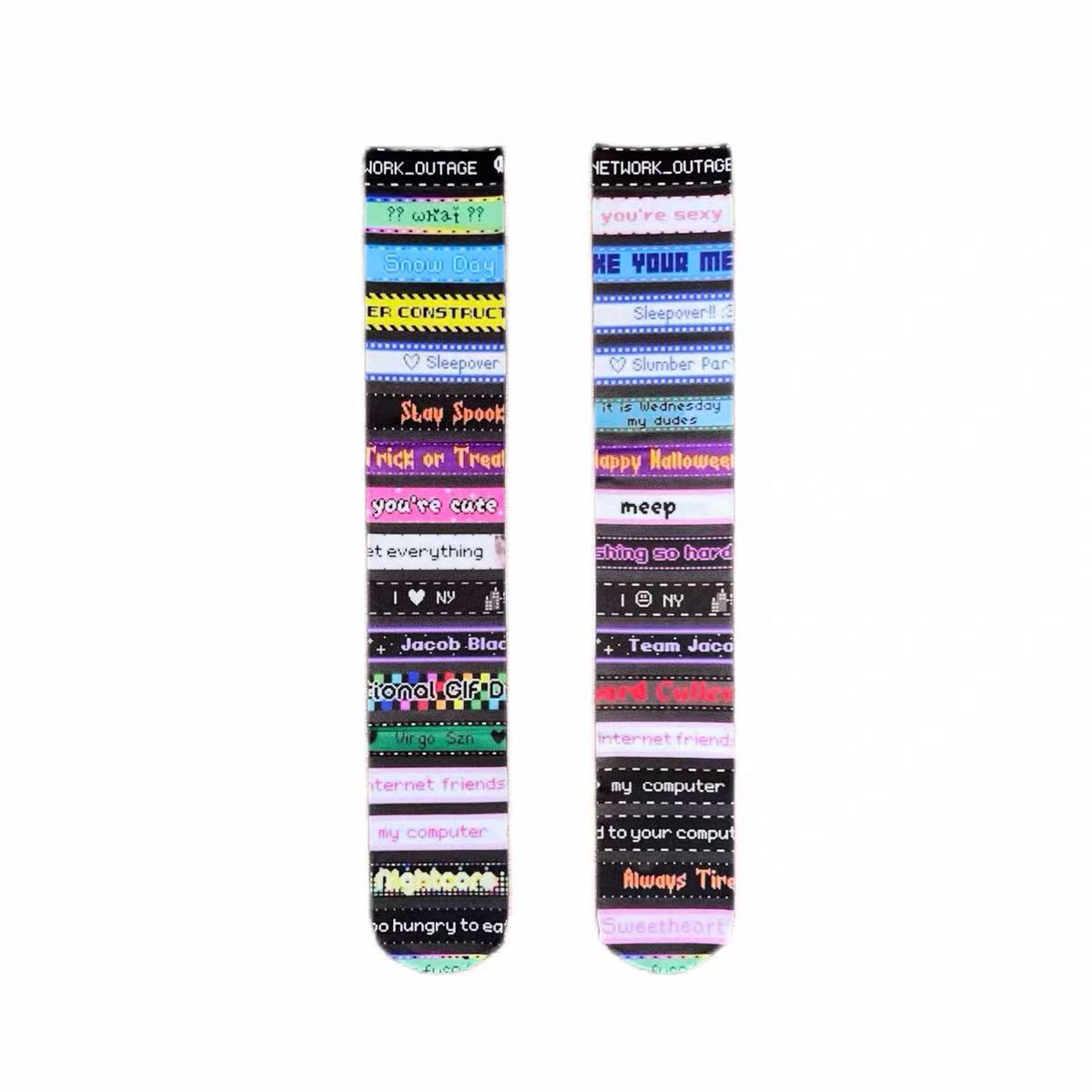 ACID VISION Velvet Knee-High Socks