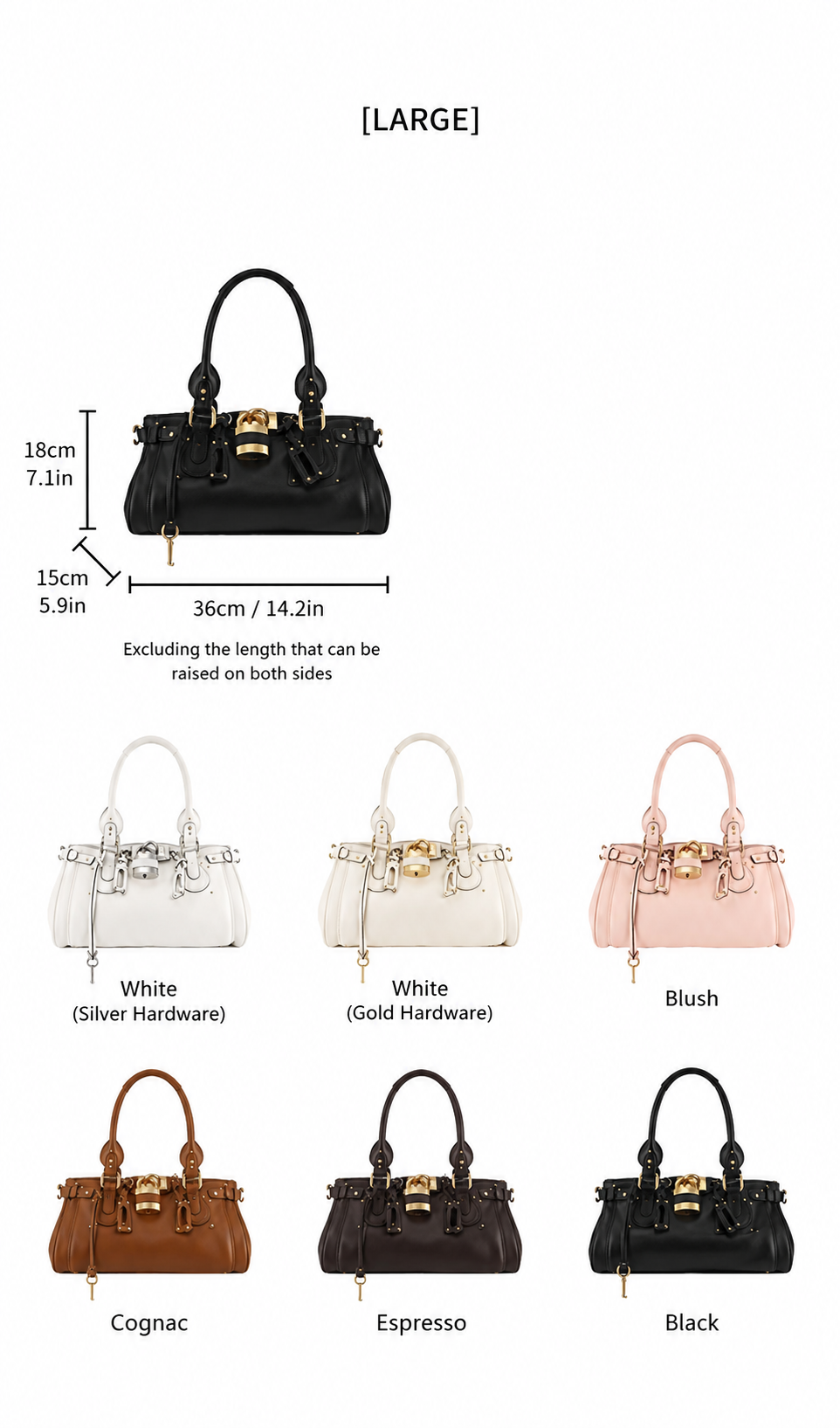 Padlock Leather Satchel Bag