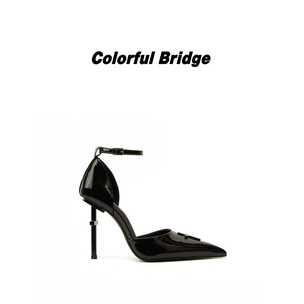 Crucifix Cut-Out Strappy Heels