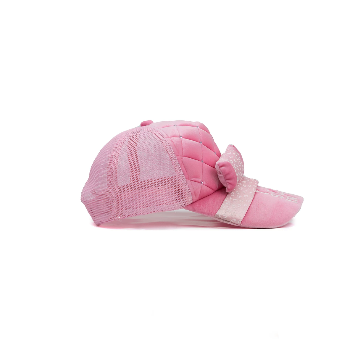 NORGIRA I ONLY SEELP IN PINK Bedroom Blingcap Velour Quilted Trucker Cap – Pink