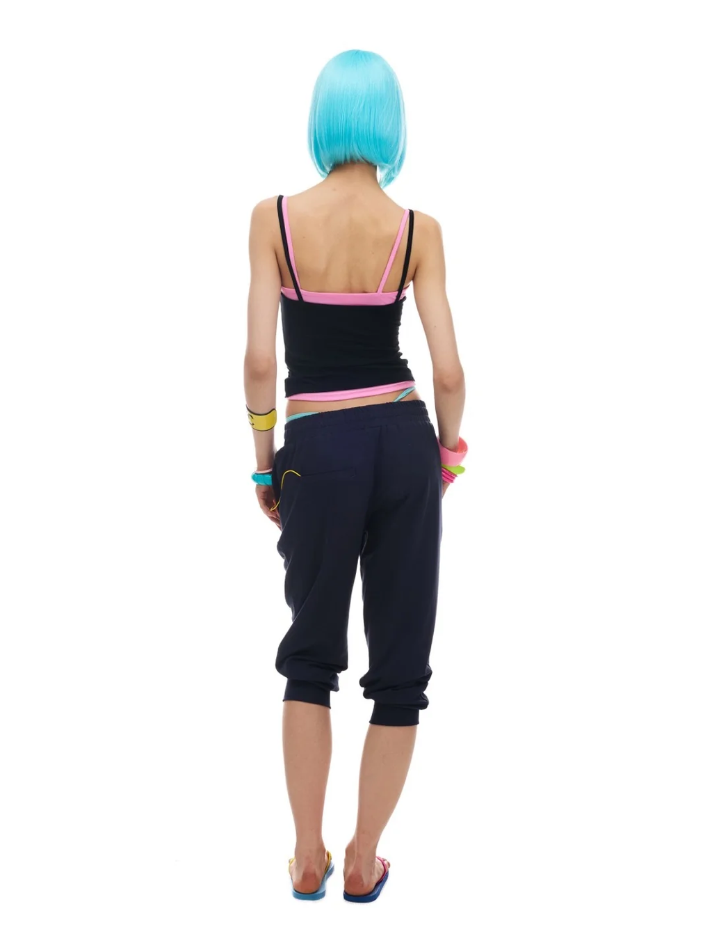 Colourful Slogan Drawstring Sweatpants