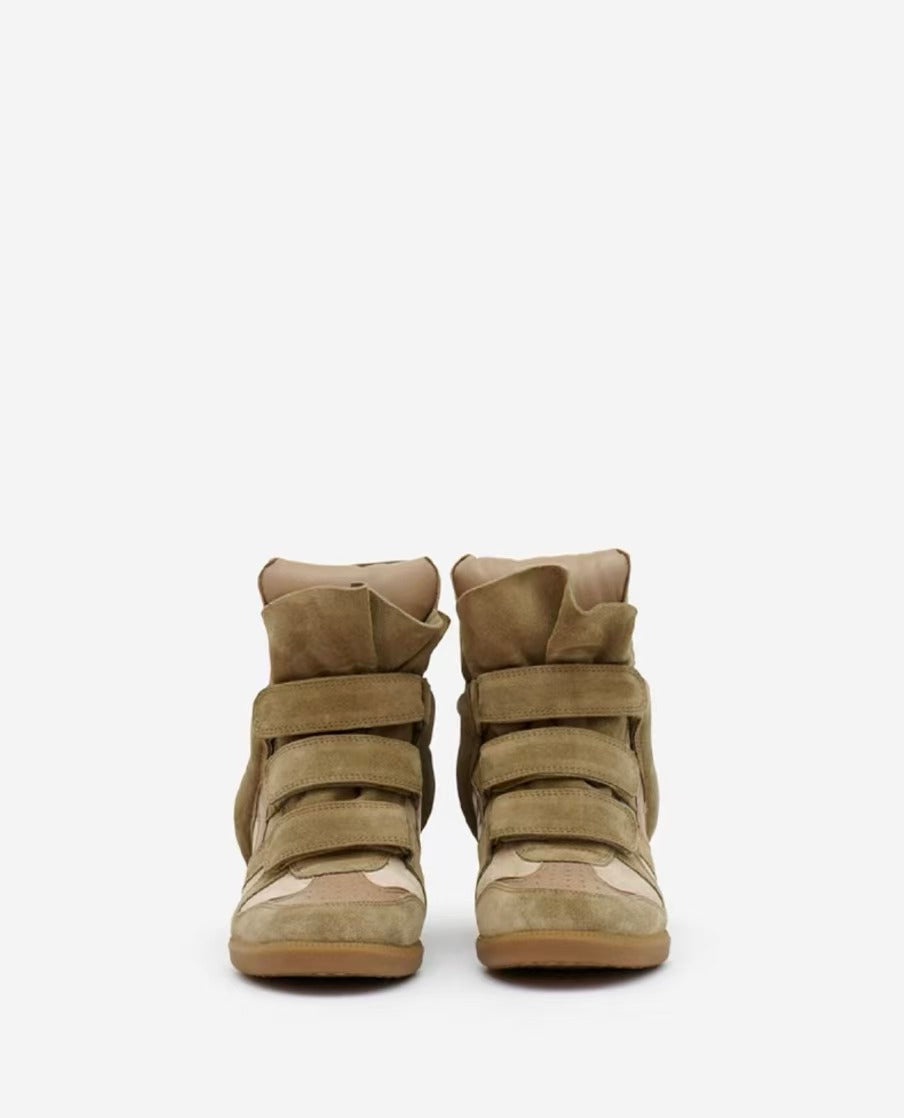 Y2K Hidden Heel High-Top Velcro Wedges