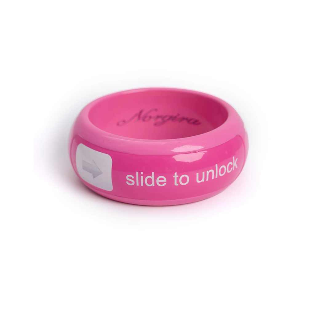 NORGIRA Slide to Unlock Neon Resin Wide Bangle