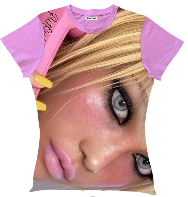 Tilted Portrait Photo-Print Graphic Tee