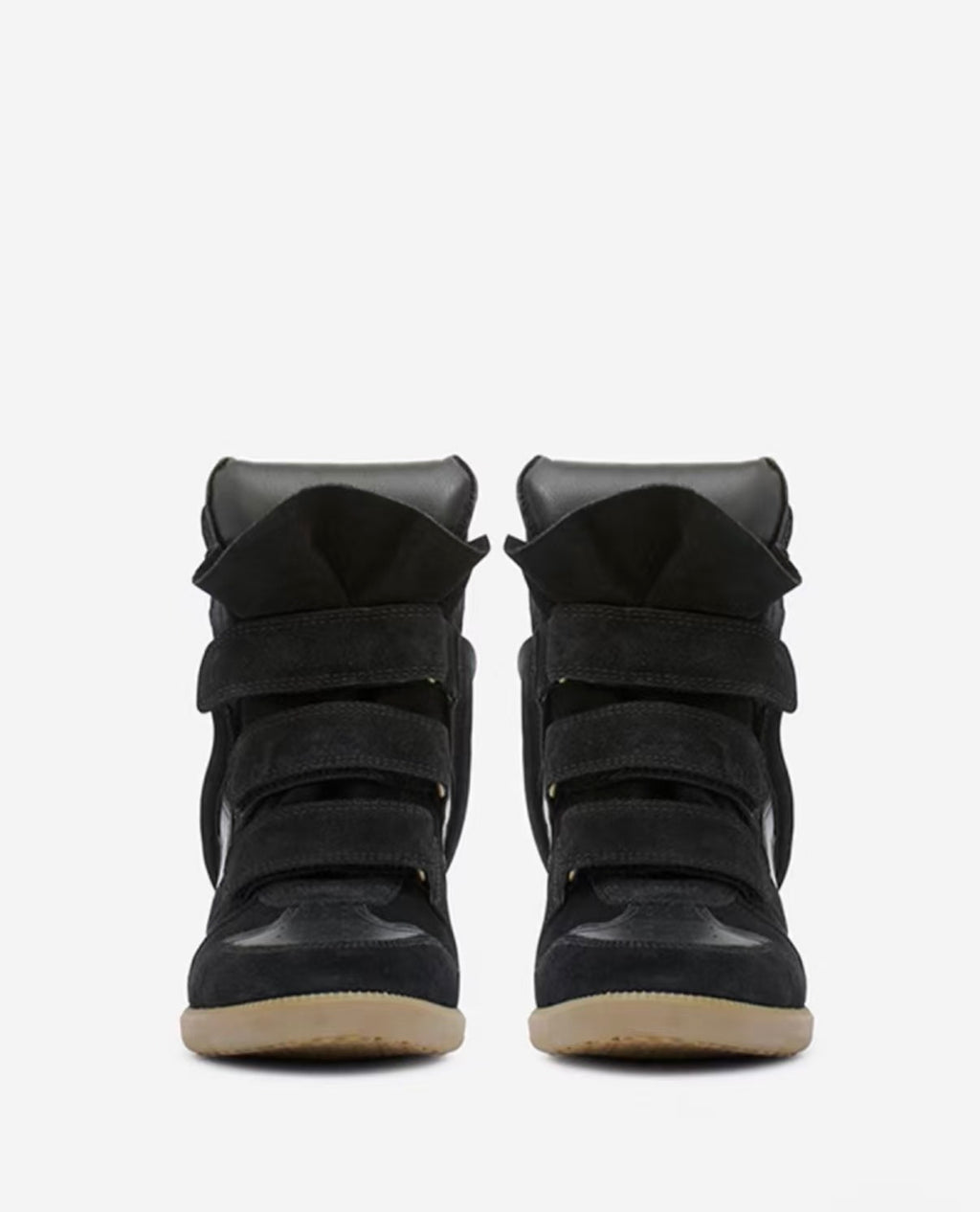 Y2K Hidden Heel High-Top Velcro Wedges