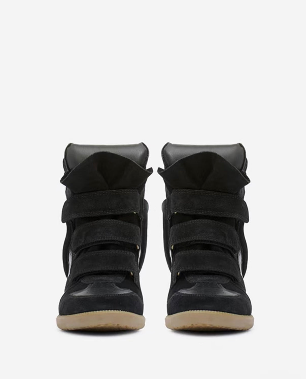 Y2K Hidden Heel High-Top Velcro Wedges