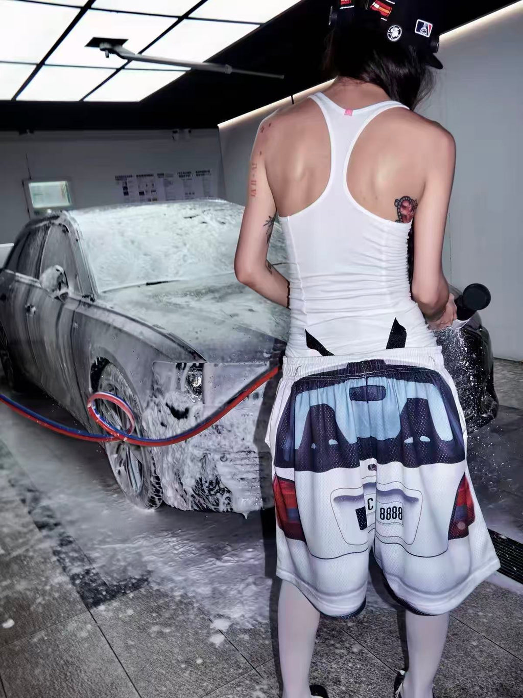 USIC | CAR PRINT MESH BASKETBALL SHORTS