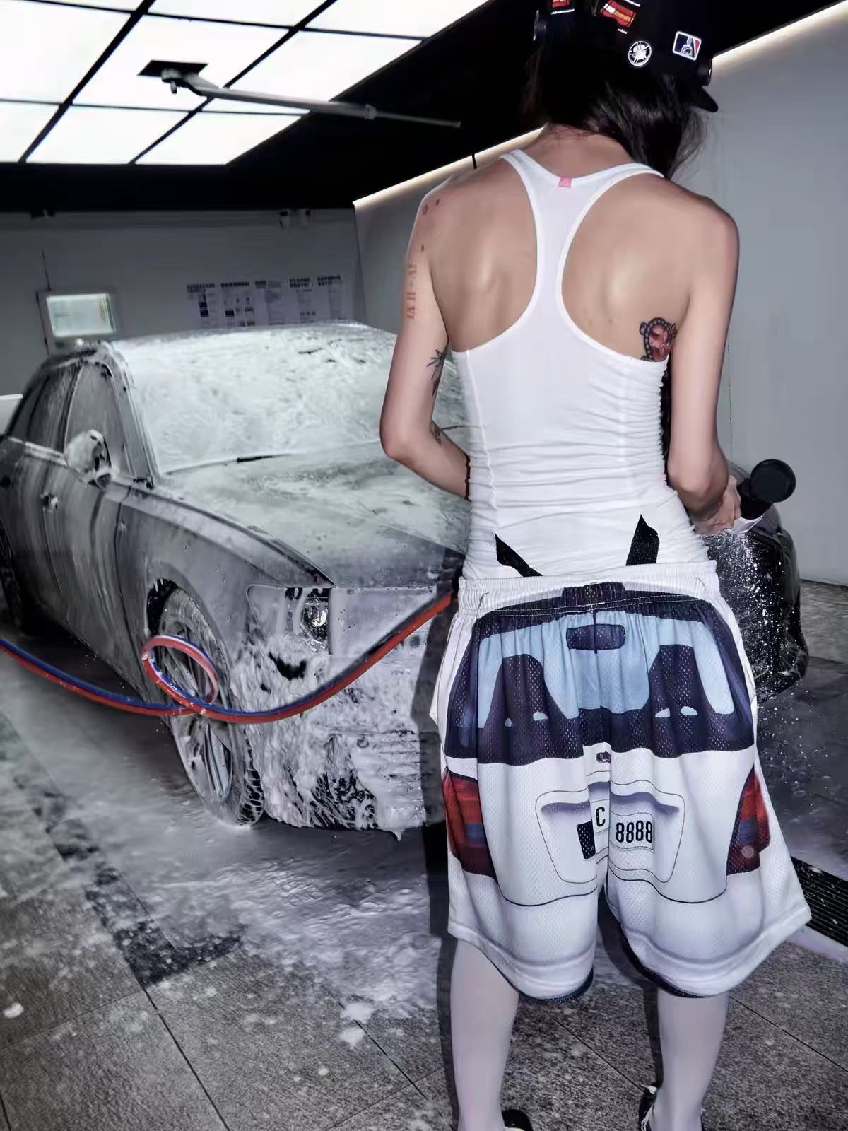 USIC | CAR PRINT MESH BASKETBALL SHORTS