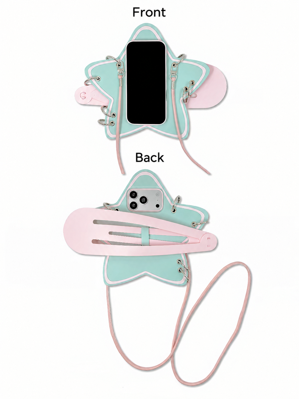 STAR HAIR CLIP SILICONE PHONE CASE – Cute Star Hair Clip Phone Cover