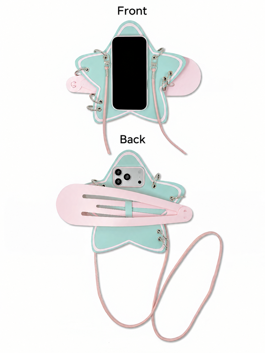 STAR HAIR CLIP SILICONE PHONE CASE – Cute Star Hair Clip Phone Cover