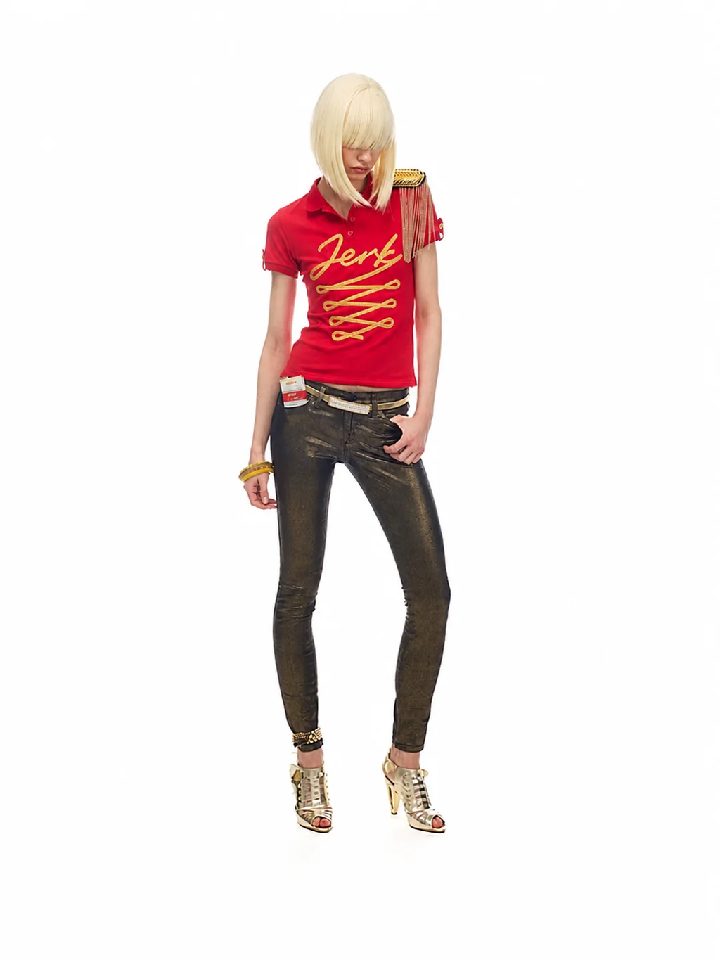 Jerk Gold-Thread Embroidered Polo