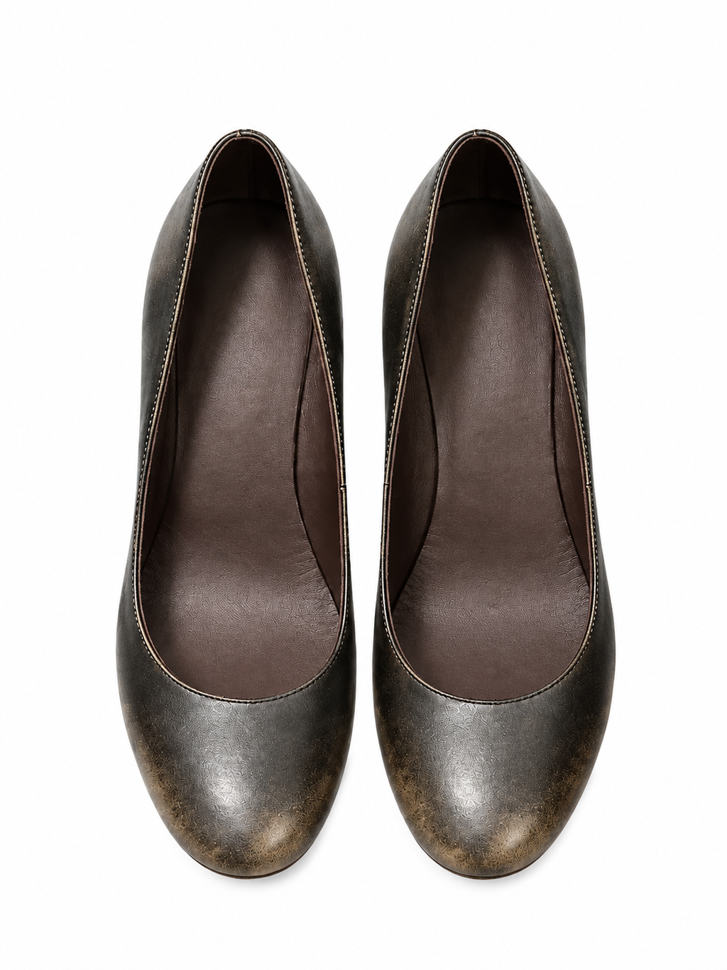 VINTAGE DARK BROWN WEDGE HEELS