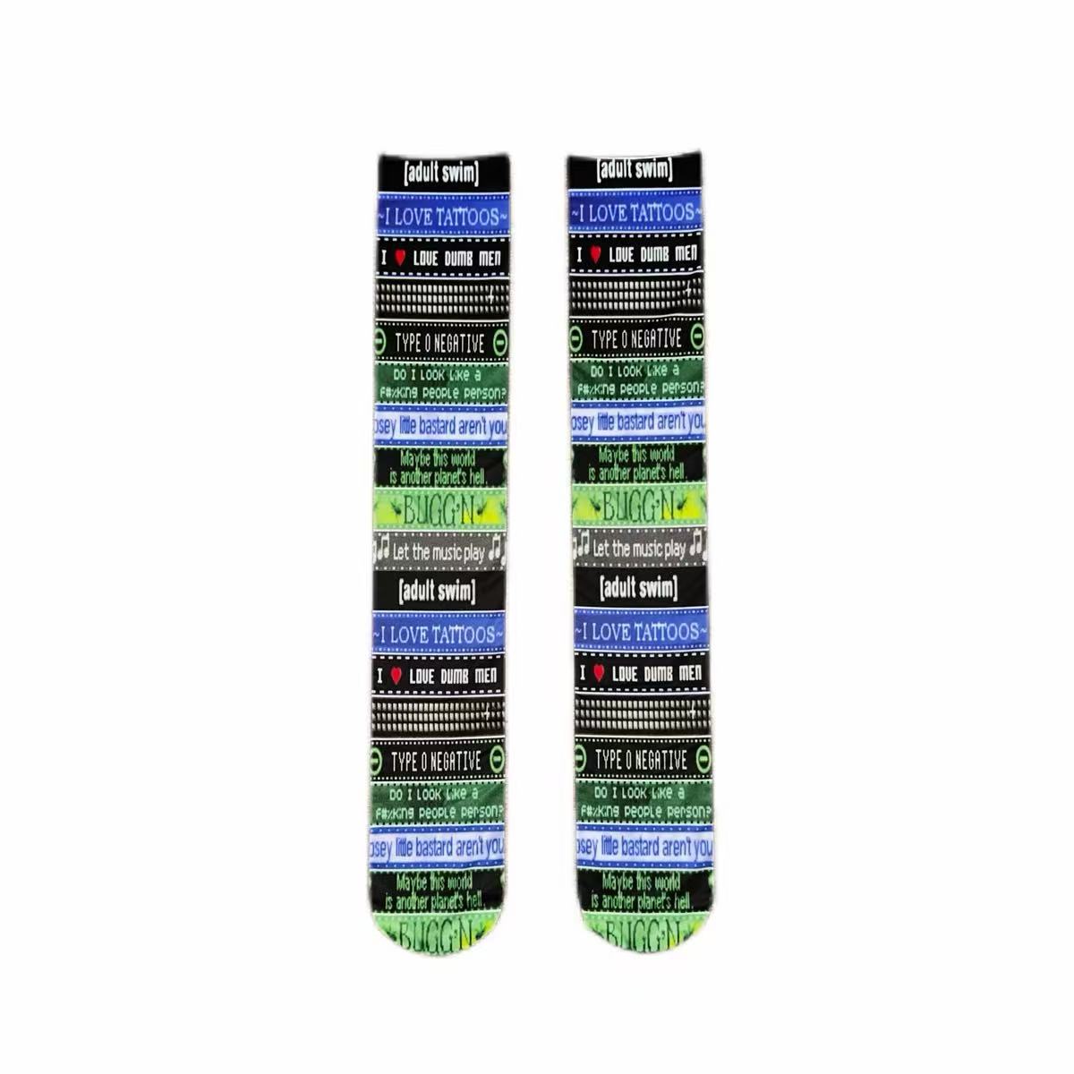 ACID VISION Velvet Knee-High Socks