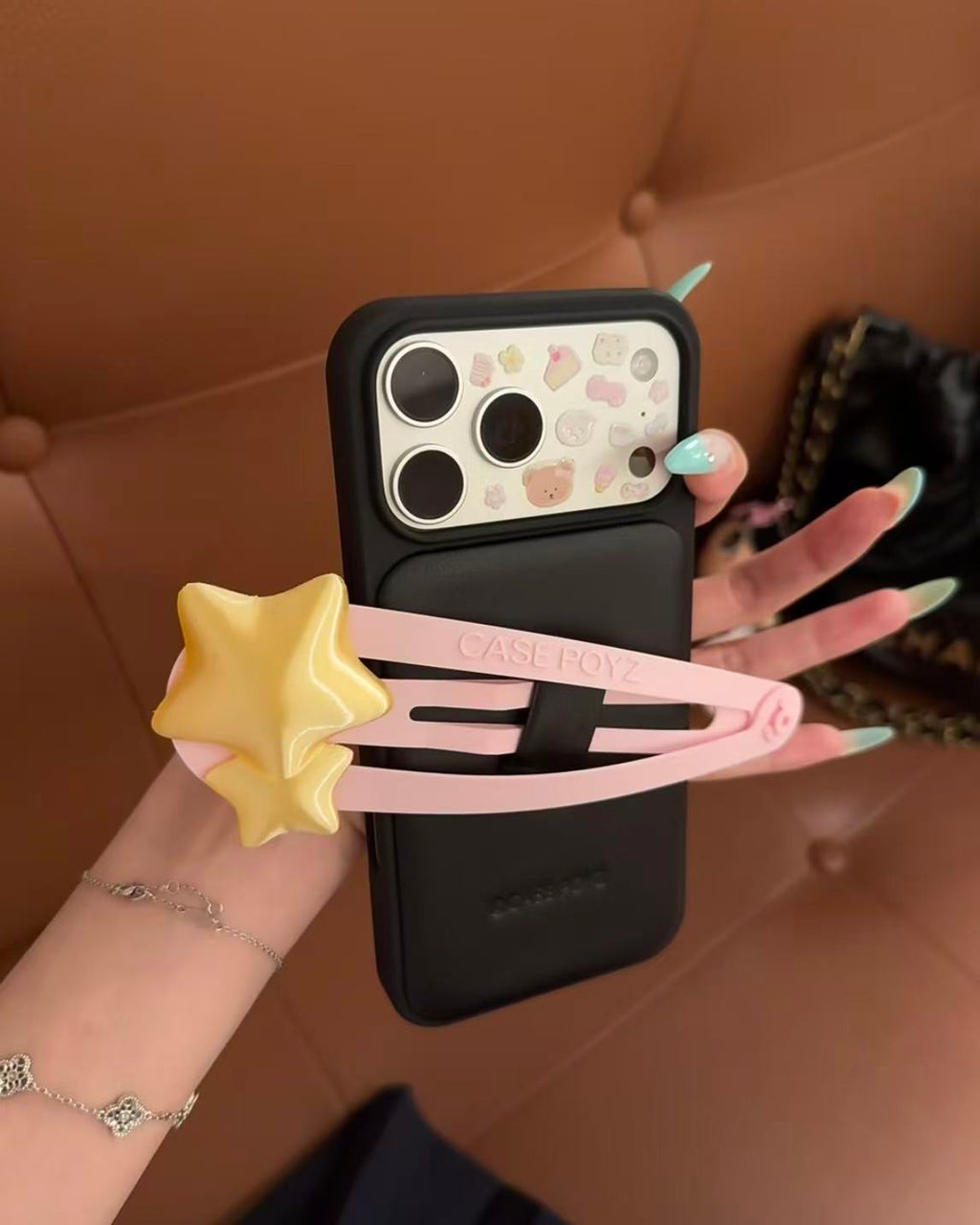 3D Star Hair Clip Phone Case
