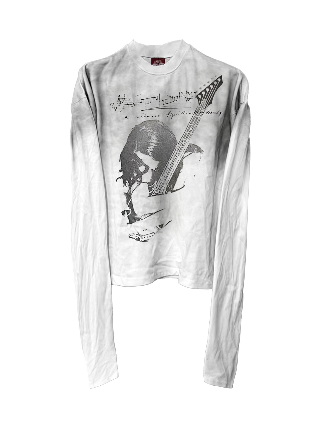 Washed and Aged Spray-Dirty Print Long Sleeve