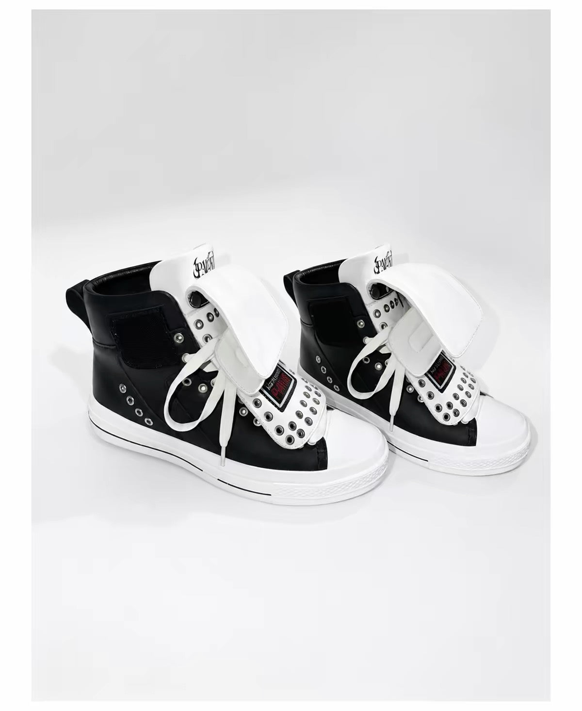 PAIKI Shadow Blade Leather Detachable Tongue Platform Sneakers