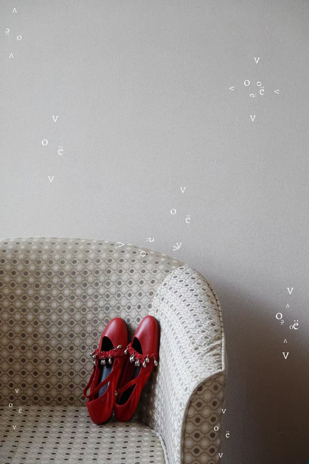 Red Lambskin Ballet Flats