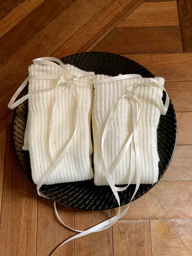 Self-Tie Strap Over-Knee Leg Warmers
