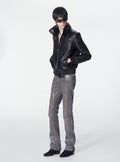 Rust wash sequin slim bootcut denim pants