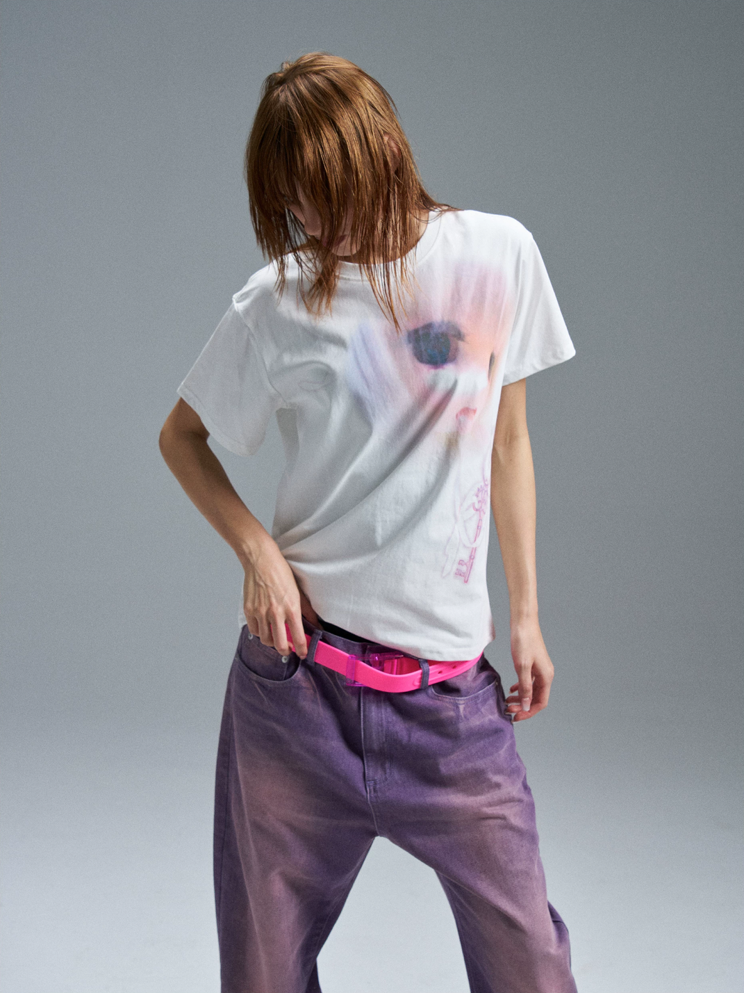 PAIKI Girl Portrait Print T-Shirt