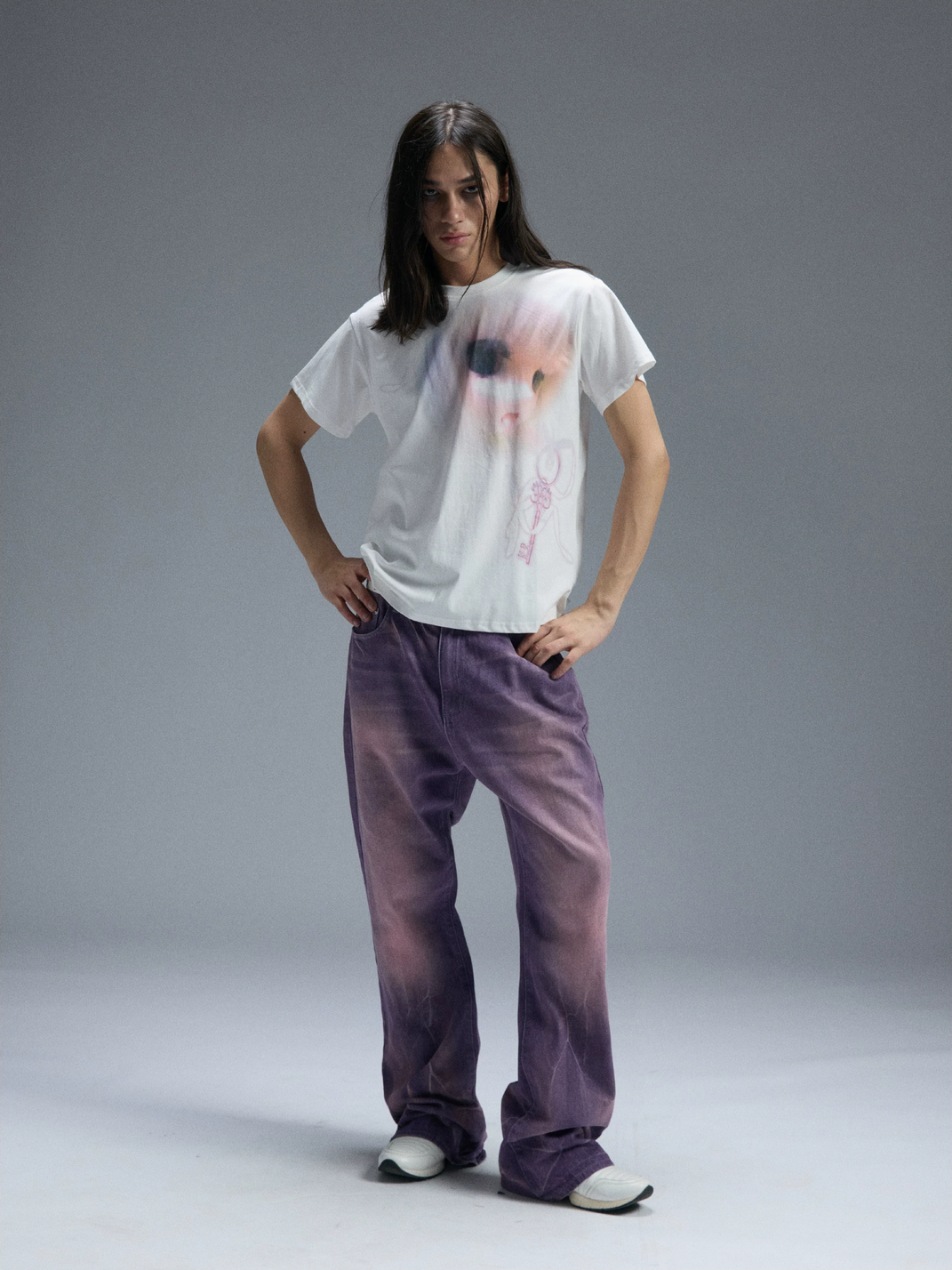 PAIKI Girl Portrait Print T-Shirt