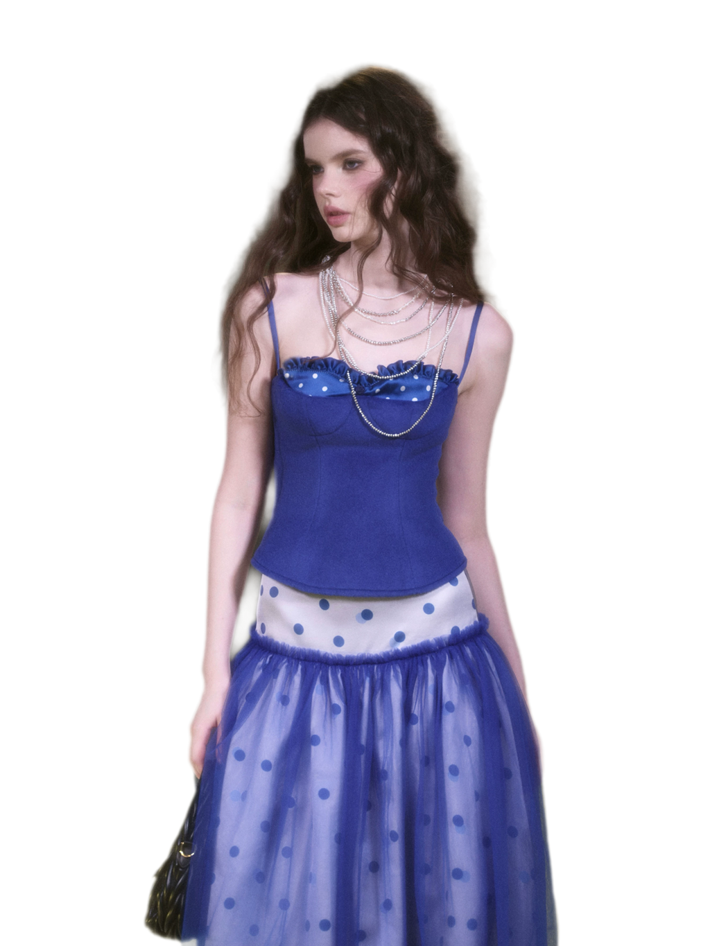 Boucle Jacket, Camisole & Polka Dot Tulle Skirt Set