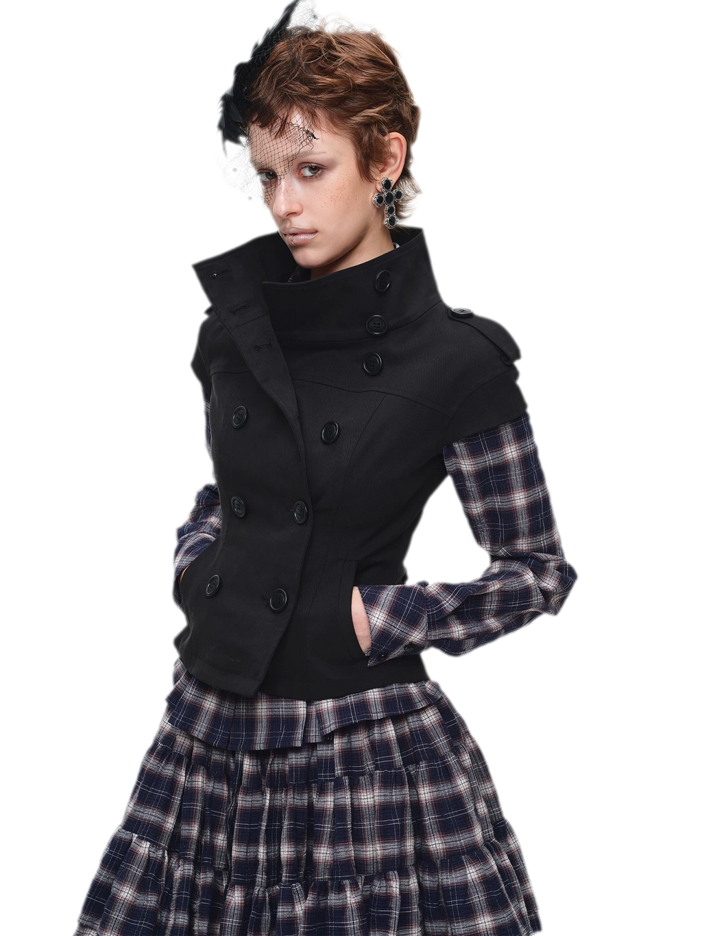 Tailored Slim Fit Double-Breasted Trench Jacket