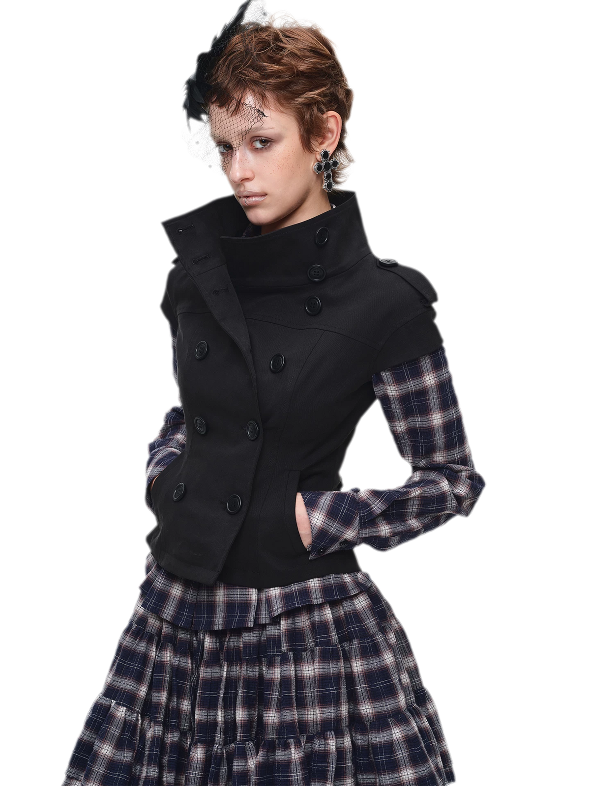 Tailored Slim Fit Double-Breasted Trench Jacket