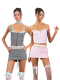 NOLA lace cutout stretch knit set
