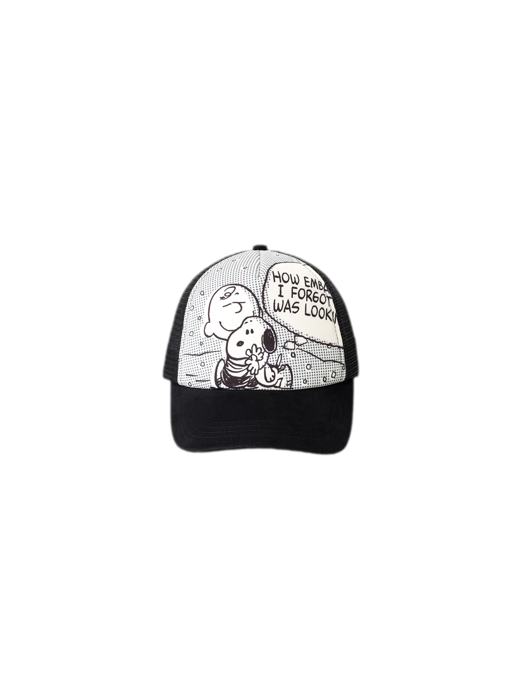 Contrast Panel Comic Print Trucker Cap