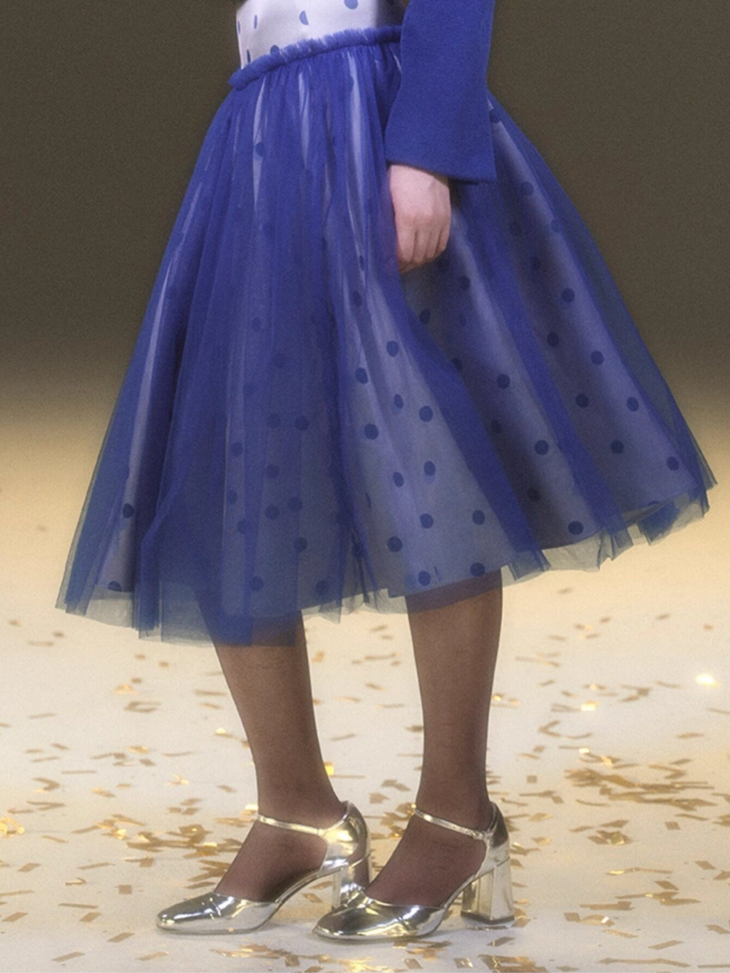 Boucle Jacket, Camisole & Polka Dot Tulle Skirt Set