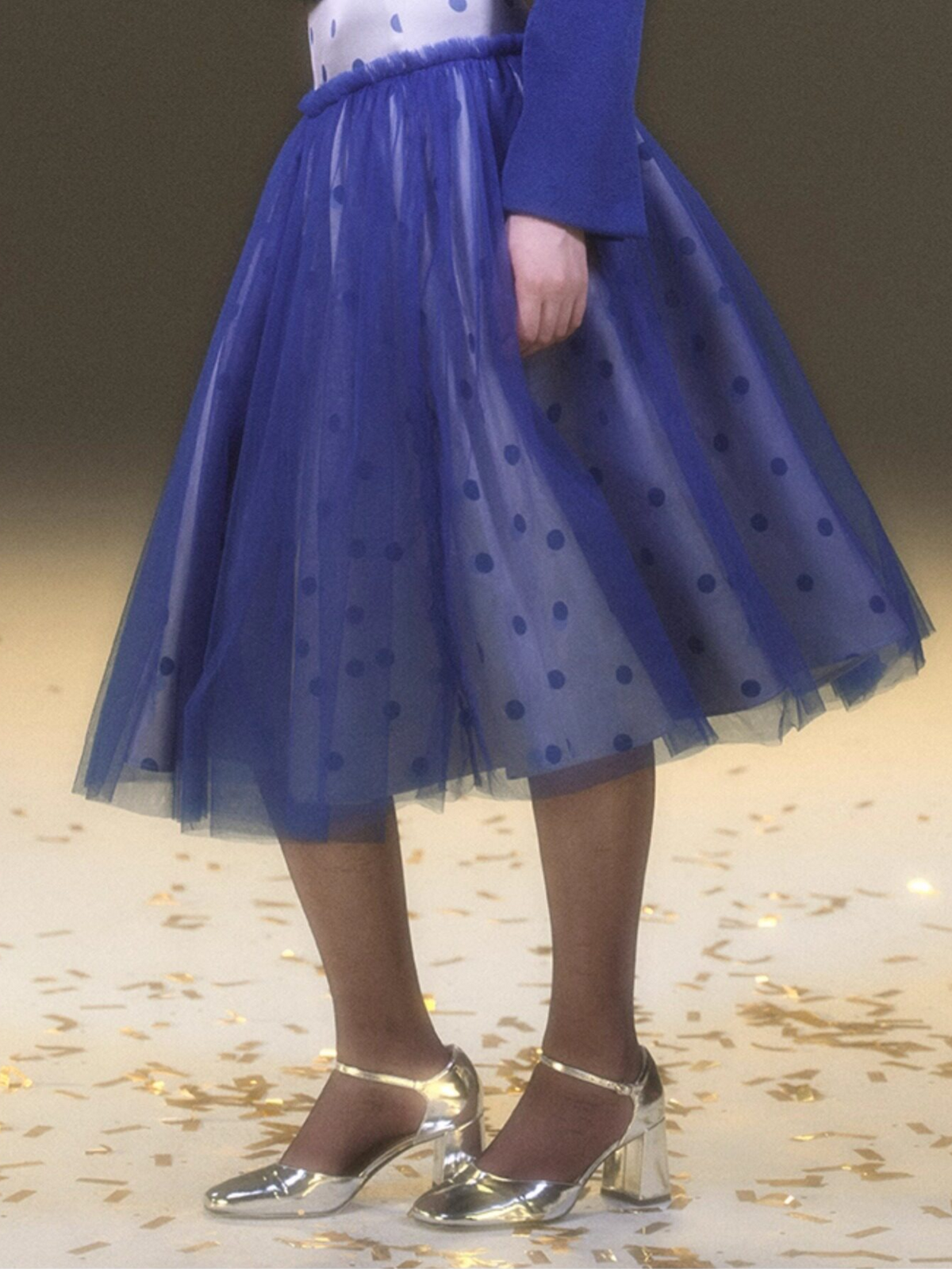 Boucle Jacket, Camisole & Polka Dot Tulle Skirt Set