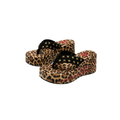 UNICORN BLOOD studded animal print platform slides