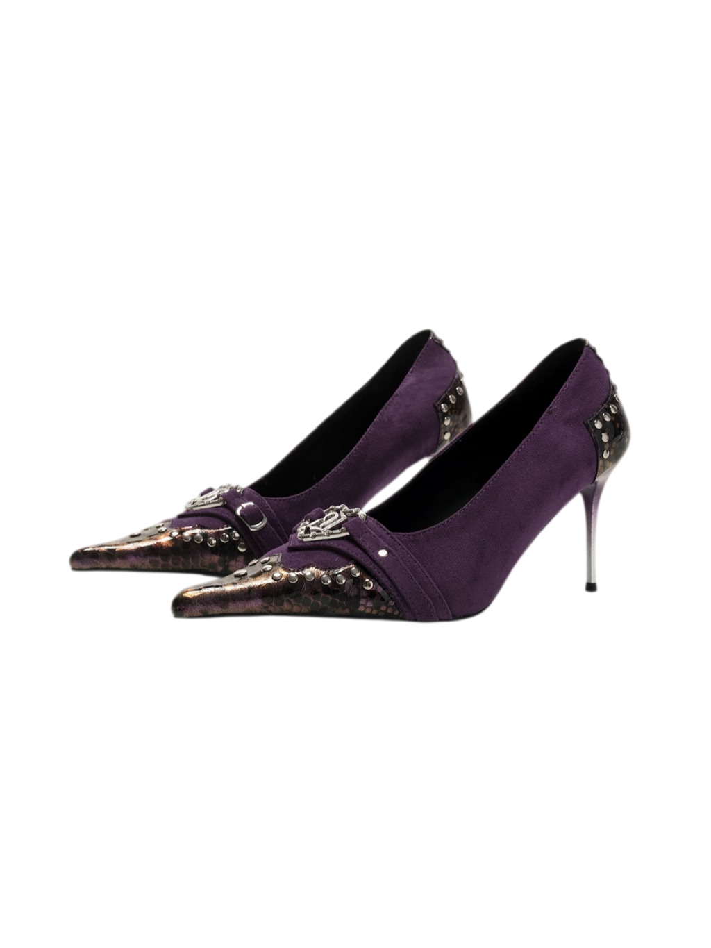 UNICORN BLOOD snake-print gradient stiletto heels
