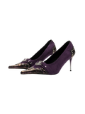 UNICORN BLOOD snake-print gradient stiletto heels