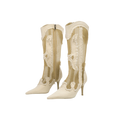 UNICORN BLOOD starry mesh pointed knee-high boots
