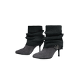 UNICORN BLOOD suede stacked shaft pointed boots