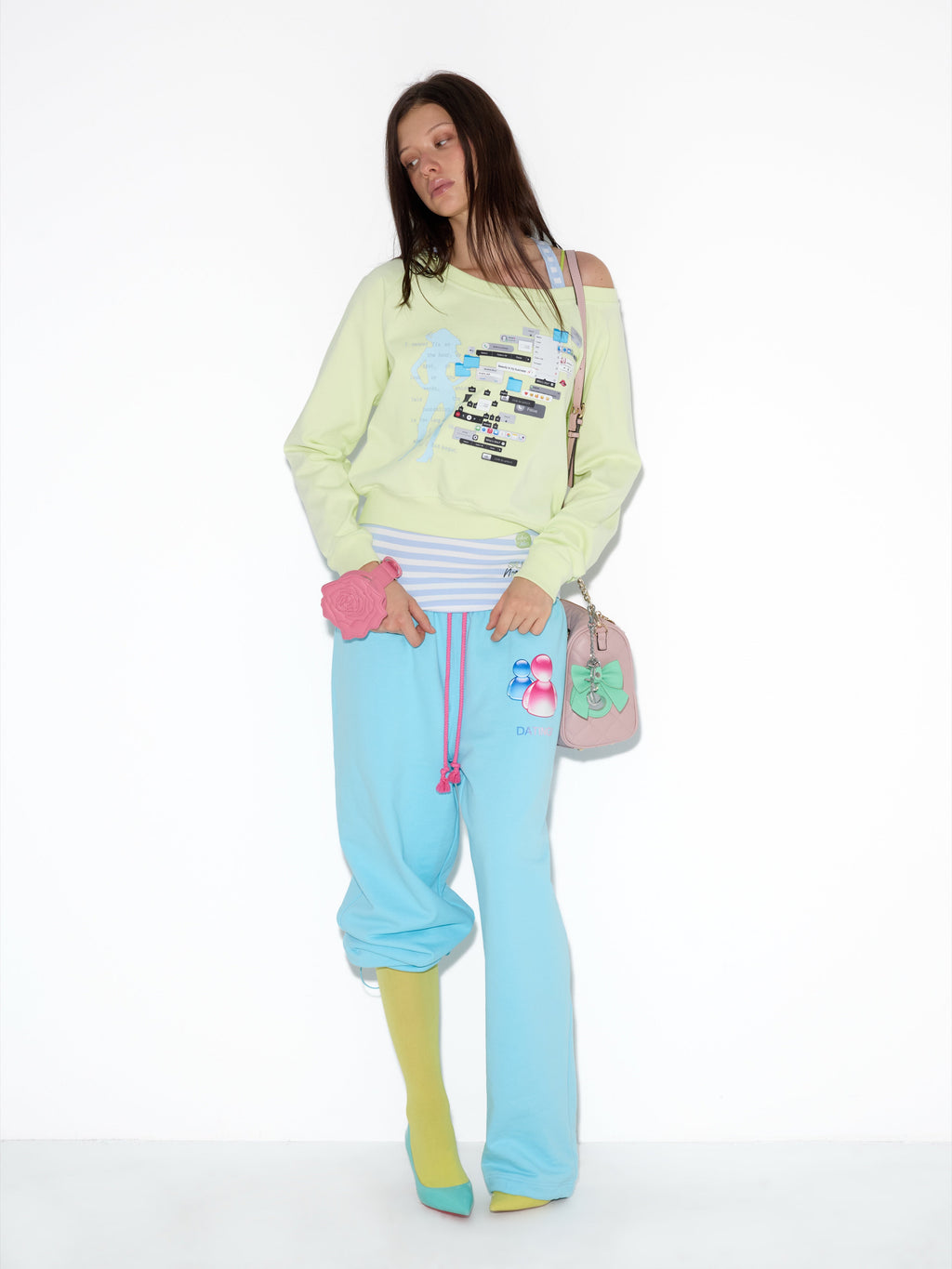 NORGIRA MSN Messenger Drawstring Sweatpants – Blue