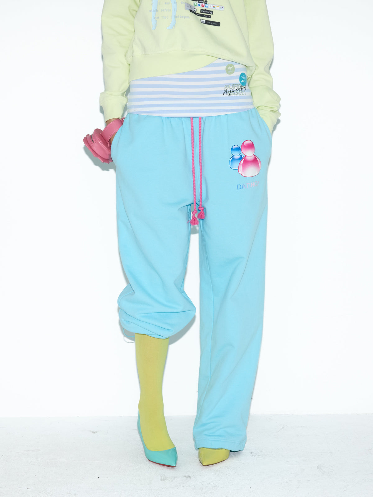 NORGIRA MSN Messenger Drawstring Sweatpants – Blue