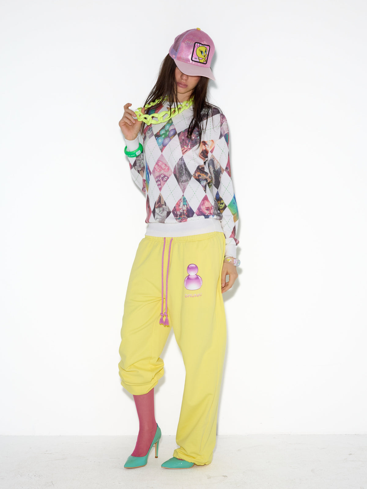 NORGIRA MSN Messenger Drawstring Sweatpants – Yellow
