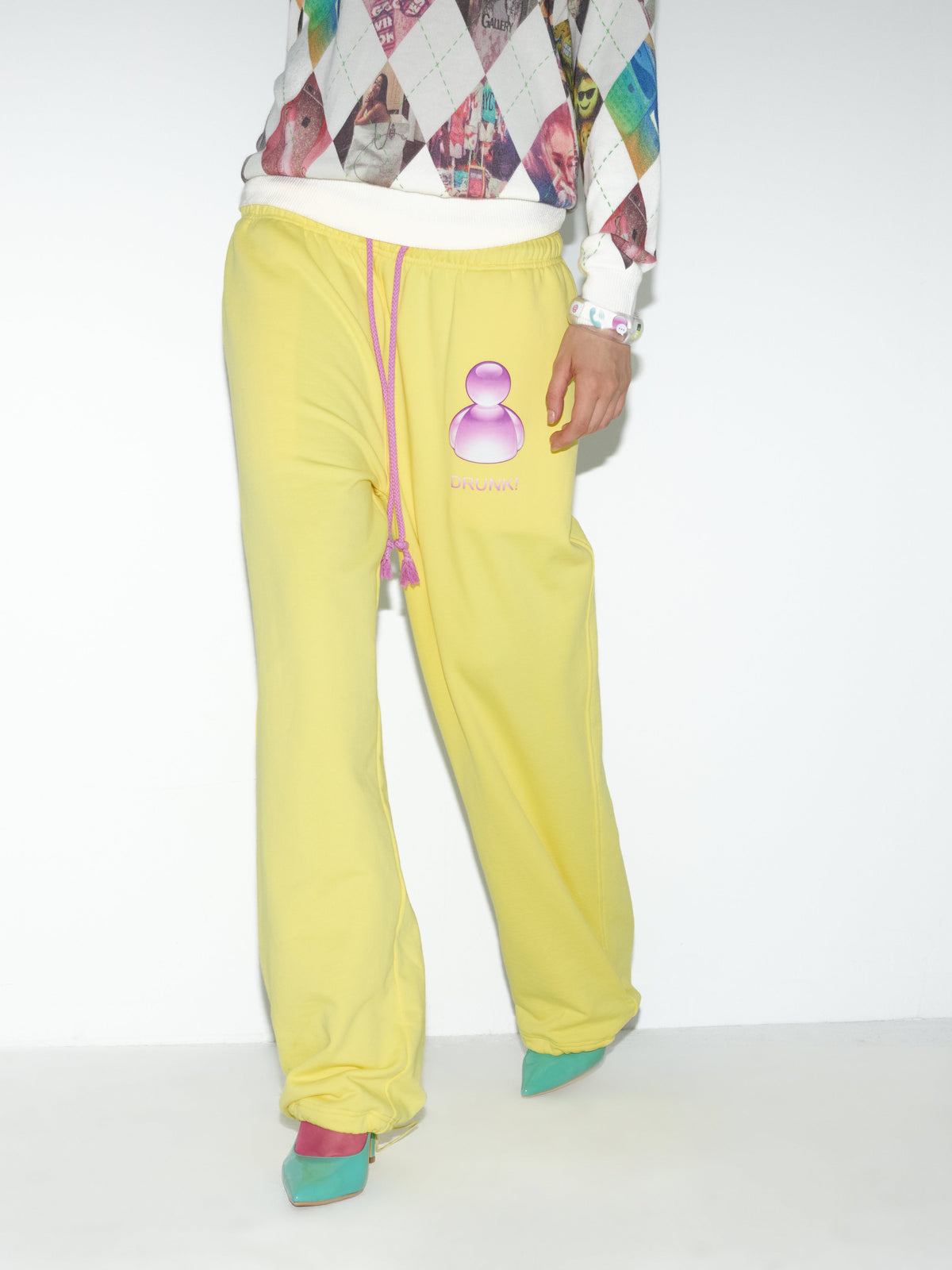NORGIRA MSN Messenger Drawstring Sweatpants – Yellow