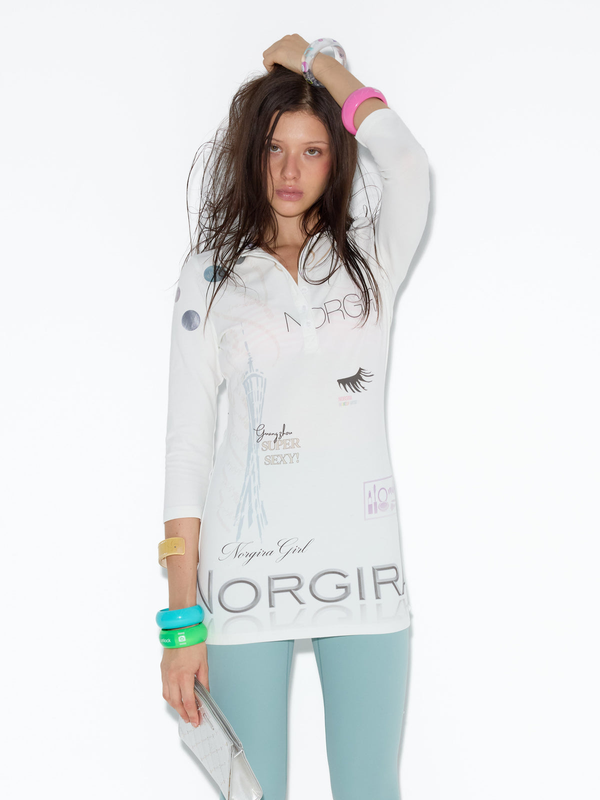 NORGIRA Makeup Artist Print Polo Dress