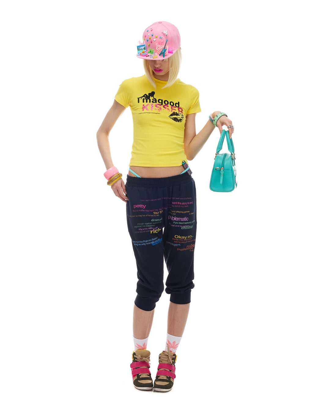Good Kisser Glitter Slogan Tee