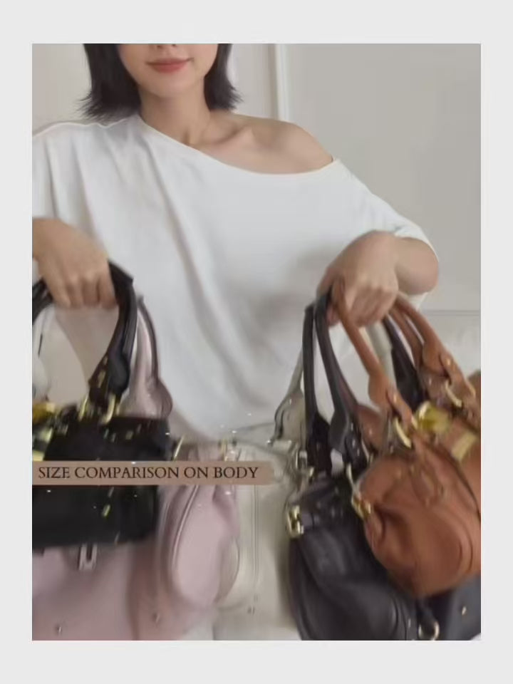 Padlock Leather Satchel Bag