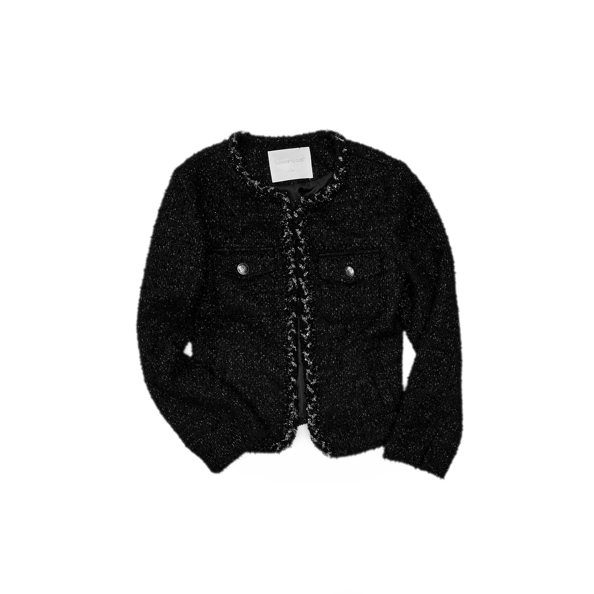 Boucle Tweed Cropped Jacket and Shorts Set