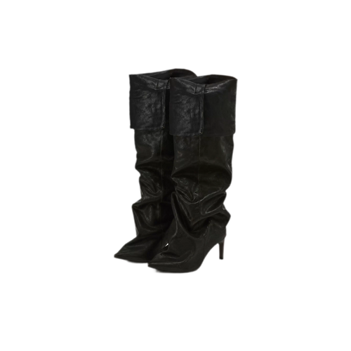 24ANS Pointed Toe Slouch Boots - Distressed Tall