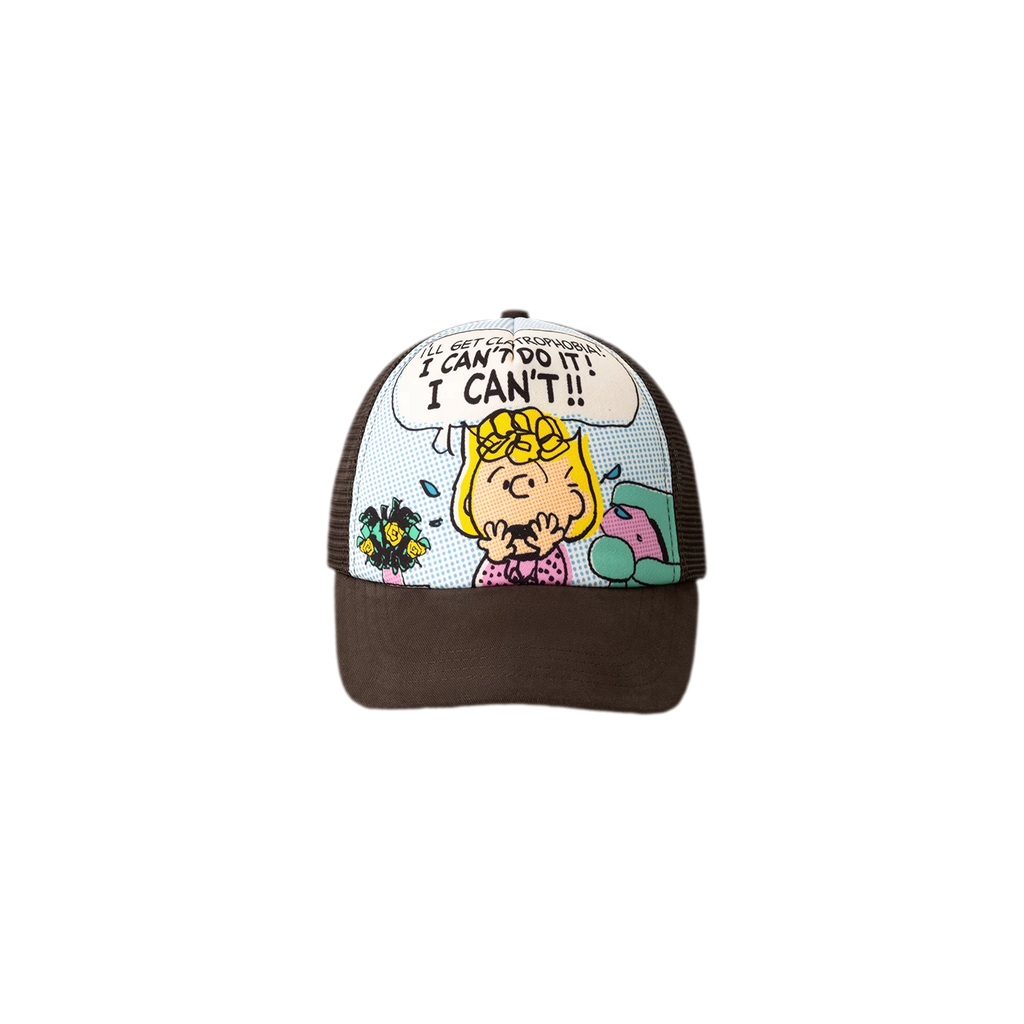 Contrast Panel Comic Print Trucker Cap