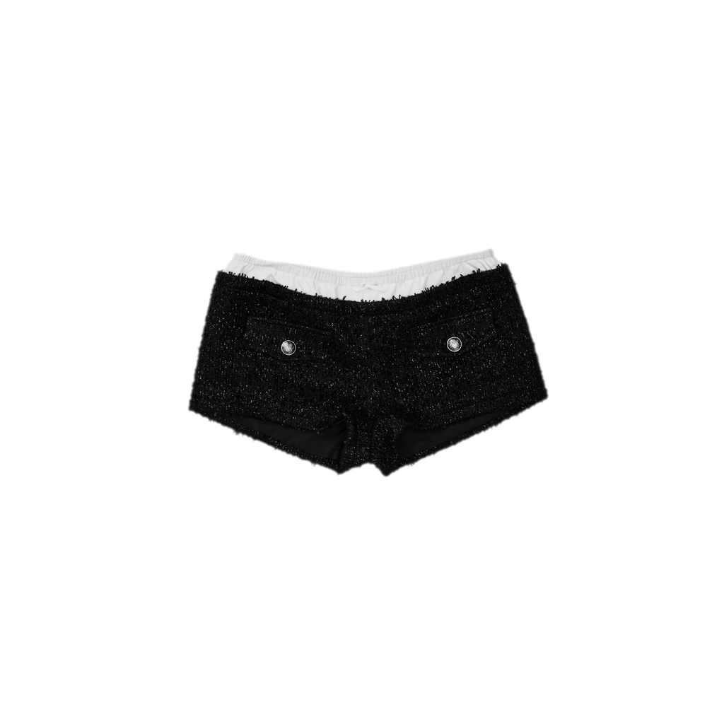 Boucle Tweed Cropped Jacket and Shorts Set